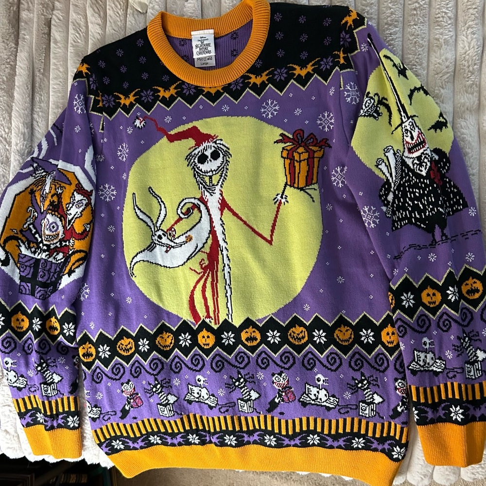 Disney Nightmare Before Christmas Jack Skellington Ugly Christmas